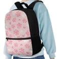 thumbnail image 4 of Uorisanigo Kids School Bag Pink Dog Paw Backpack with Padded Straps 17 Inch Kids Backpack Preschool Elementary Kindergarten Back to School Bag Large Capacity 6-12, 4 of 6