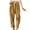 Khaki, variant on Fesfesfes Fashion Women Pant Trousers Full Pants Casual Straight Solid Color Suit Pants On Sale