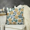 thumbnail image 2 of Gardenia Oblong  Embroidery Flowers Decorative Pillow, 2 of 5