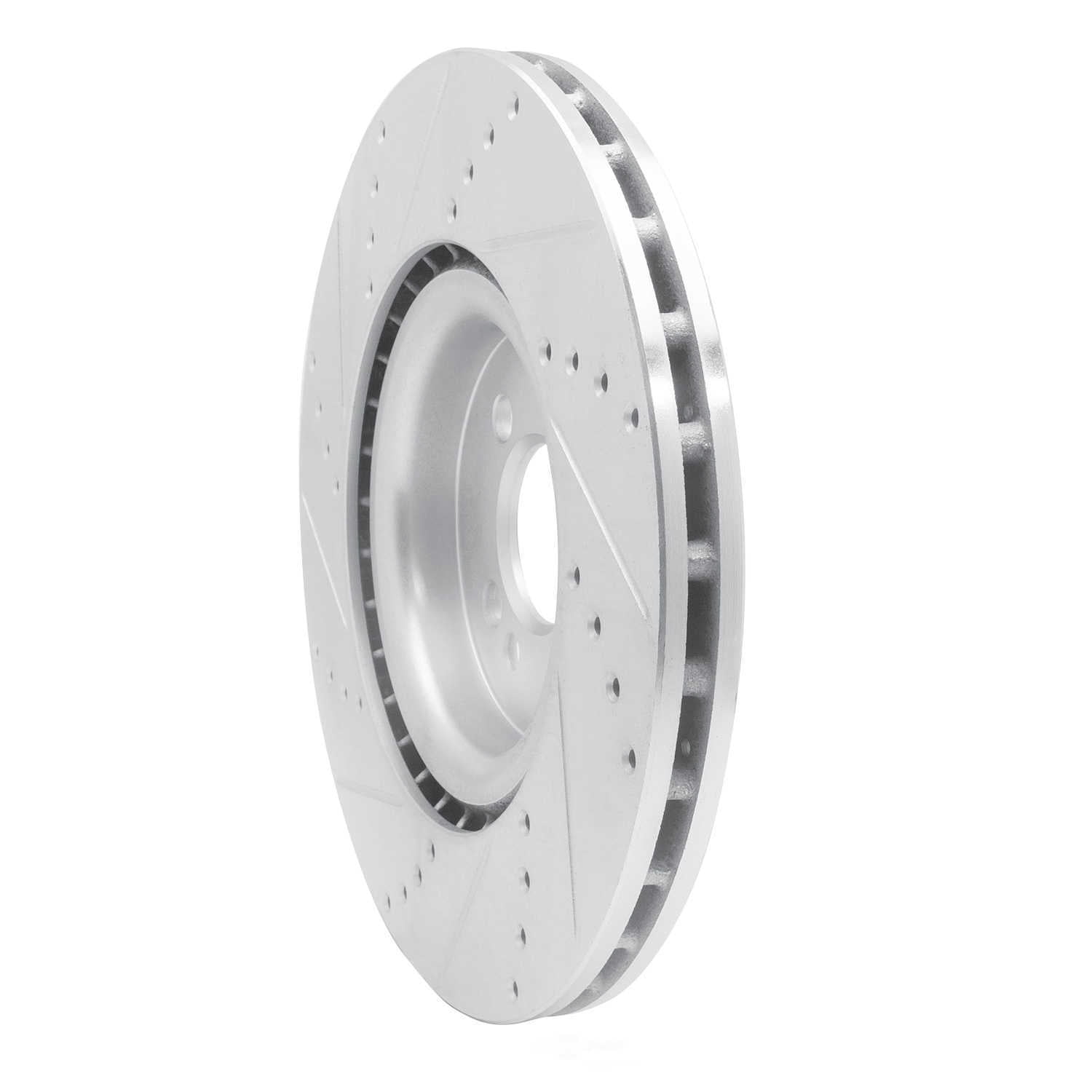 Dynamic Friction Company 631-32014R DFC Brake Rotor - Drilled And Slotted - Silver