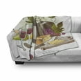 thumbnail image 3 of Wine Soft Flannel Fleece Blanket, Vintage Style Composition with Wine and Cheese Fruits Gourmet Taste Beverage and Food, Cozy Plush for Indoor and Outdoor Use, 50" x 60", Multicolor, by Ambesonne, 3 of 6