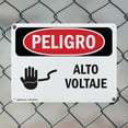 thumbnail image 5 of (2 Pack) High Voltage Spanish OSHA Danger Sign 18 Inch X 12 Inch Indoor / Outdoor Rust-Free Aluminum Metal Signs for Workplace, Workshop, and Construction Site, Made in the USA, 5 of 8
