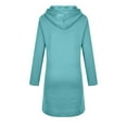 thumbnail image 5 of Women's Longline Zip Up Hooded Sweatshirt Cozy Fleece Lined Cardigan Jacket with Kangaroo Pockets Loose Fit Lounge Wear for Cool Weather, 5 of 9