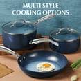 thumbnail image 5 of Koch Systeme CS Nonstick Saucepan Set with Lids, 1+2+3QT Cookware Set with Ceramic Nonstick Coating, Oven Safe, Fast and Even Heating, Gradient Blue, 5 of 9