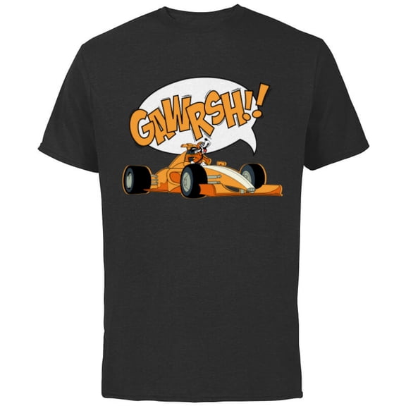 Disney Goofy Racing Team "Gawrsh!!" Race Car Driver - Short Sleeve Cotton T-Shirt for Adults - Customized-Black