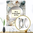 thumbnail image 3 of Designart "Harmonious Teal And Grey Marble Essence" Abstract Mirror Wall Decor - Glam Teal Marble Large Printed Mirror Wall Decor For Bedroom - 40" x 30" Inch, 3 of 5