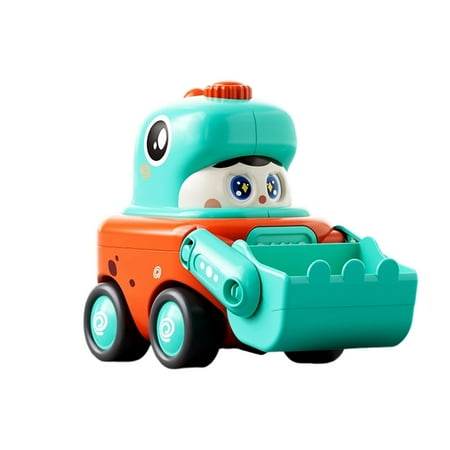 Dinosaur Engineering Car Puzzle Toy Engineering Car with Whistle Pressing Engineering Car for Kids Ages 3+