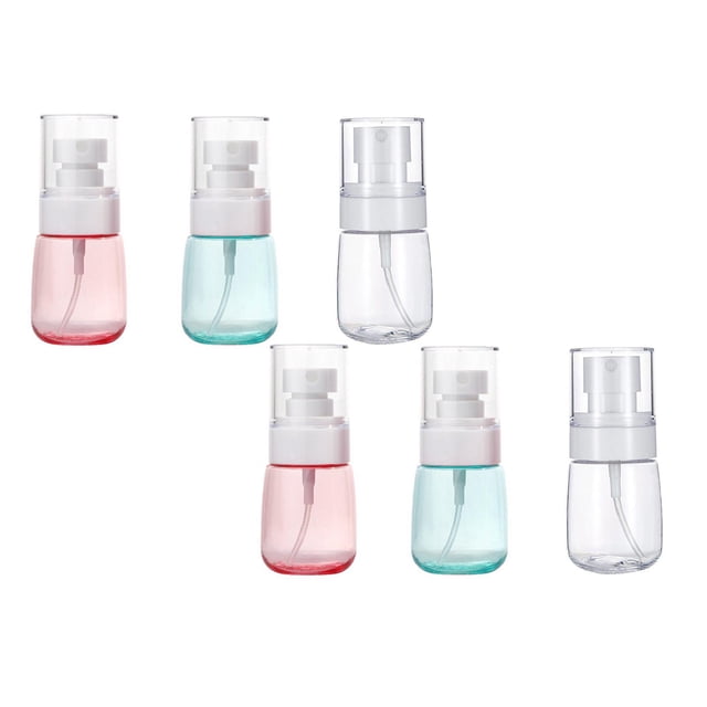 Oleegame 2PC Glass Bottle 3PC Empty Bottle Small Plastic Spray Bottle Travel With Plastic Sprayer 30ML