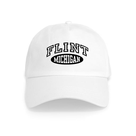 CafePress - Flint Michigan Cap - Adjustable 100% Brushed Unisex Casual Cotton Baseball Cap, Beige, 1