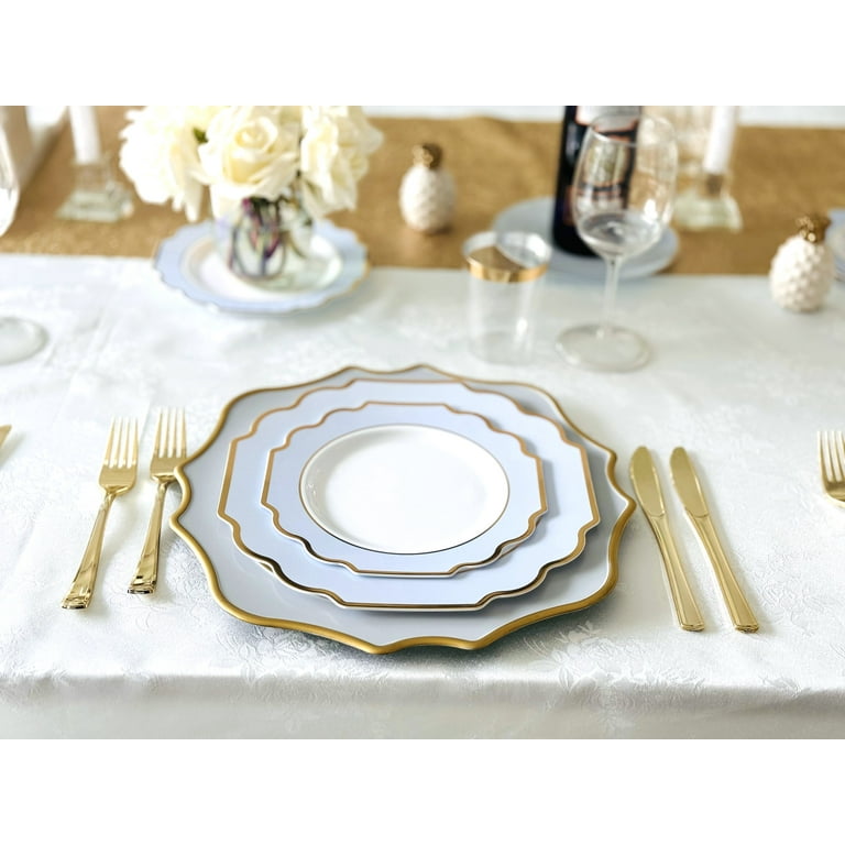 OCCASIONS 20 Pieces 13'' Round Acrylic Plastic Wedding Chargers