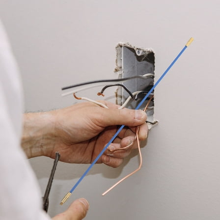 NICEXMAS Wire Puller for Electricians Fishing Wire Electrical Fiberglass Blue 1 Set