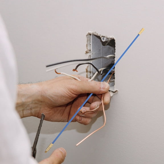 NICEXMAS Wire Puller for Electricians Fishing Wire Electrical Fiberglass Blue 1 Set