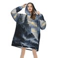 Abstract art Adults can wear blanket hoodiesushi oversized sweatshirt