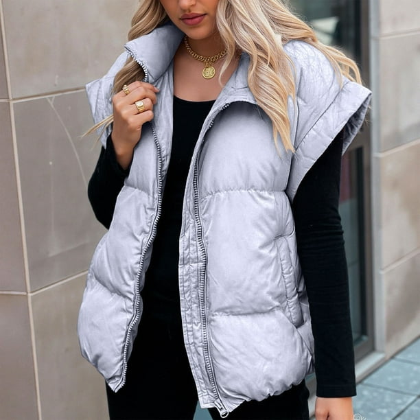 Sudadera con capucha y manga larga para mujer, con cuello de cremallera y abrigo