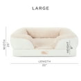 thumbnail image 4 of TOWN & COUNTRY EVERYDAY CuddleTown Comfy Solid Bolster Sofa Pet Bed, Supportive & Calming Egg Crate Foam, Water Repellent, Non-Slip Bottom, Machine Washable Cover, Blue, Large 35"x25"x8", 4 of 6