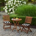 thumbnail image 3 of ARDEN Indoor/Outdoor Foam Seat Pad, 2 Pack, 17 x 16, Patio Cushion, Water repellent, Fade Resistant, Foam Cushion Black Cabana Stripe, 3 of 8