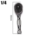 thumbnail image 2 of 72 Teeth Quick Socket Ratchet Wrench Spanner 1/4 3/8 1/2 Short Handle Manual 1/4（6.35Mm）, 2 of 8