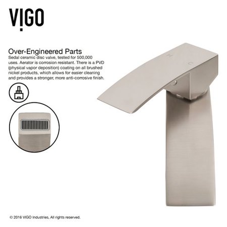 Vigo Vigo Matte Stone Rectangular Vessel Bathroom Sink With Faucet