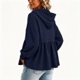 thumbnail image 5 of Cmfcve Peplum Hooded Sweatshirt for Women Casual Half Zip Hoodies Fall Winter Long Sleeve Tops, 5 of 6