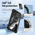 thumbnail image 6 of Allytech Clear Case for Samsung Galaxy S24 Plus, Slim Case with Metal Ring Kickstand, Armor Lens Protection Shockproof Anti-Fingerprint Soft TPU Frame + Hard PC Back Protective Case - Black, 6 of 7