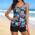 thumbnail image 6 of HUAXUN Tankinis Swimwear for Women Cute Swimsuit V Neck High Waisted Skirted Bottom Full Coverage Adjustable Straps 2 Piece Swimsuit Tummy Control Bathing Suit, 6 of 8