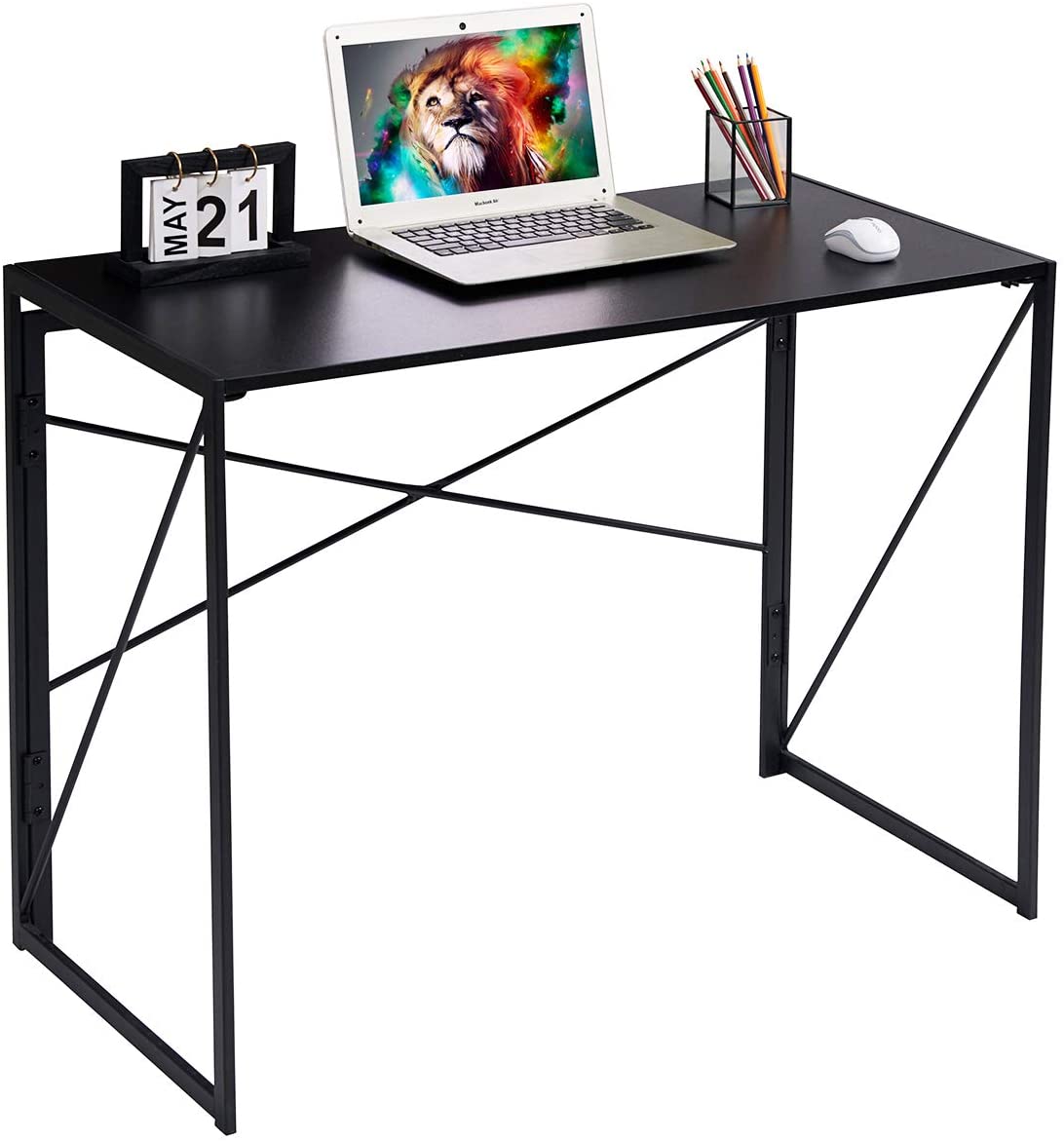 OAK Line Aingoo Folding Computer Desk Folding Laptop Table Simple Writing Desk No Assemble Desk Home Office Desk for Adult /& Kids
