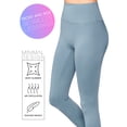 thumbnail image 5 of Made by Johnny Women's Peached Front Seamless Leggings with Inner Pocket Full-Length Yoga Pants XS ICE_BLUE, 5 of 6