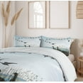 thumbnail image 6 of Ambesonne Goose Duvet Cover Sets, Birdies Migrating by the Pond, 2-Queen, Pale Blue Dark Grey, 6 of 7