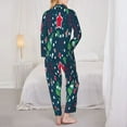 thumbnail image 5 of Disketp Pajamas Set Long Sleeve Sleepwear Womens Button Down Nightwear Pj Sets-Christmas, 5 of 9