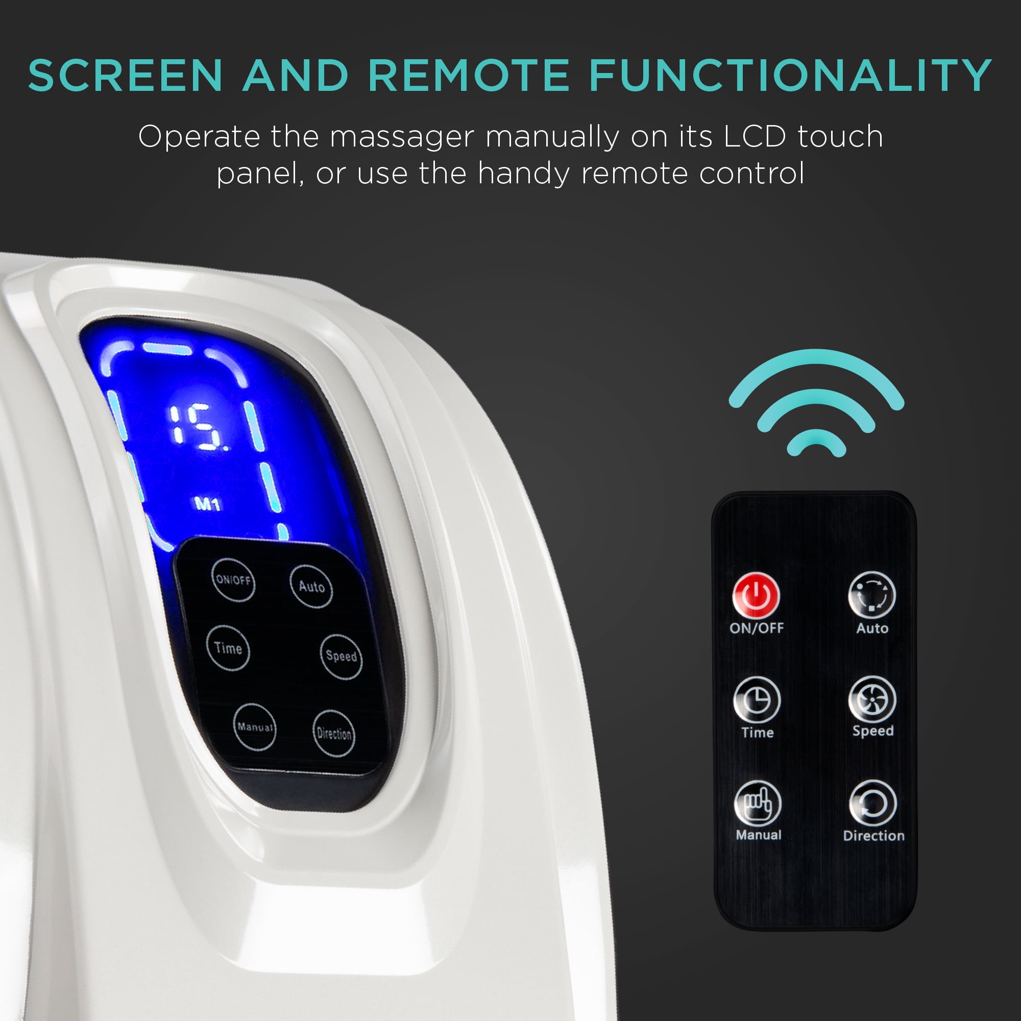 Best Choice Products Therapeutic Kneading & Rolling Shiatsu Foot Massager w/ High Intensity Rollers, Remote - White