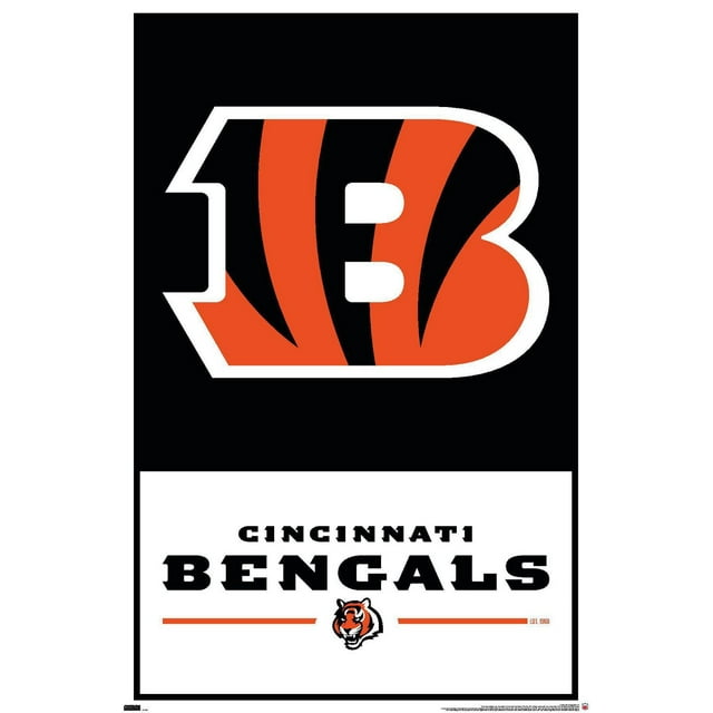 NFL Cincinnati Bengals - Logo 21 Wall Poster with Magnetic Frame, 22.375" x 34"