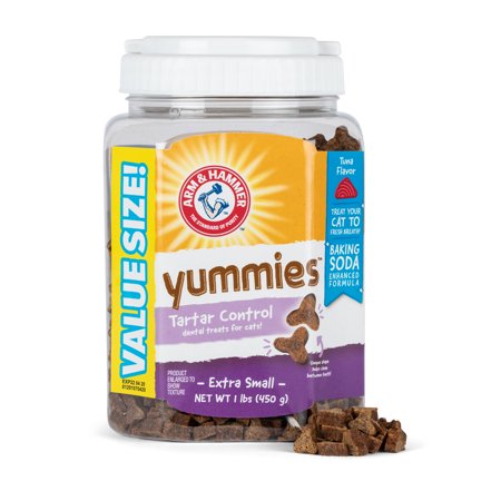 Arm & Hammer Yummies Tartar Control Dental Treats for Cats  Tuna Flavor  1-lb Value Bucket
