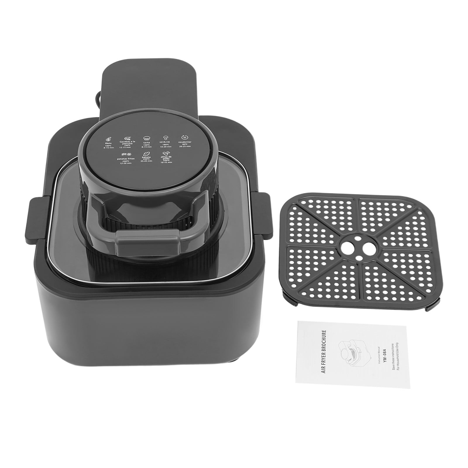 DUYIWAA 9L Air Fryer LCD Display Digital Countertop Air Fryer Pot 90-200 ℃ Adjustable 1350W 110V