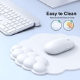 thumbnail image 3 of Ergonomic White Wrist Rest Set - Cloud Mouse Pad with Wrist Support & Keyboard Wrist Rest for Computer/Laptop - Comfortable Gaming & Office Wrist Cushion, 3 of 5
