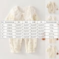 thumbnail image 4 of CAUYDY Newborn Girl Going Home Outfit Baby Sleepers 3 6 9 Months 1T 2T Preemie Clothing Long Sleeved Romper Infant Girls Pajamas Fall Winter Bodysuit Sizes 2-4 Months,Coffee, 4 of 9