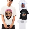 thumbnail image 2 of Frank-Camiseta de algodón puro de gran tamaño para hombre, camisetas de música rubia, ropa de calle de Hip Hop, camisetas casuales gráficas de verano Y2k, 2 of 4