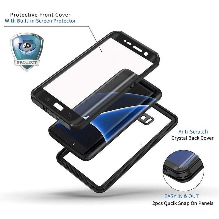 KOMI Samsung Galaxy S7 Edge Case, IP68 Waterproof Dustproof