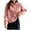 Pink, variant on tarylea Hoodies for Women Button V Neck Drawstring Sweatshirt Solid Color Long Sleeve Pullover Casual Loose Fall Crop Tops