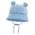 thumbnail image 4 of Sombrero De Cubo Para Bebé Niños Gorra De Playa Gorra Infantil Lindo Ala Ancha Sombrero Para El Sol Recién Nacido Azul, 4 of 8
