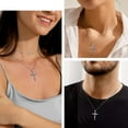 thumbnail image 4 of Suplight 925 Sterling Silver Crucifix Cross Necklace Christian Jesus Penant Necklace for Women Men, 4 of 9