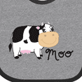 thumbnail image 4 of Inktastic Moo says the cow Boys or Girls Baby Bib, 4 of 4