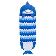 Happy Nappers: Pillow & Sleepy Sack: Medium - Blue Shark - 54 x 20, 2-In-1: Plush Animal Opens Into Sleeping Bag, Soft Play & Nap Character, Kids 3+