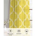 thumbnail image 6 of Yellow Morocco Sheer Curtains 84 Inch Length 2 Panels Set for Living Room/Bedroom, Bohemia Nation Abstract Geometric Motifs Kitchen Curtains Grommet Semi-Sheer Curtains Window Treatments 42"x84"x2, 6 of 7