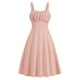 thumbnail image 4 of Vestido de verano con tirantes finos y corte en A para mujer: diseño elegante y ajustado, tejido elástico, adecuado para fiestas y ocasiones informales., 4 of 4