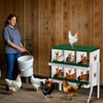 thumbnail image 2 of Chicken Nesting Box, 6 Compartment Metal Chicken Nesting Boxes for Chicken Coop, Easy Egg Collection, Easy Cleaning, Chicken Laying Boxes with Bracket Legs for Hens, Green, 2 of 7