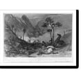 thumbnail image 2 of Historic Framed Print, Texans killing their horses in the mountains for sustenance, 17-7/8" x 21-7/8", 2 of 9