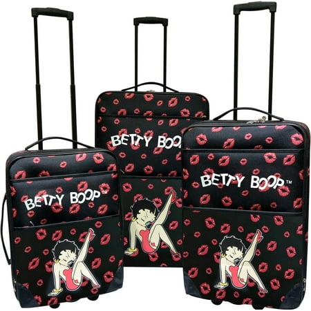 Trendyflyer 3pc Luggage Set Expandable Rolling Betty Boop
