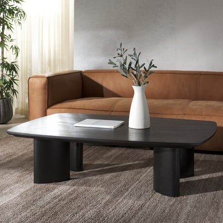 Safavieh Couture Barnard Wood Modern Coffee Table Black