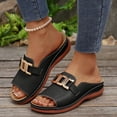 thumbnail image 2 of Dakaela Womens Orthopedic Sandals Arch Support Wedge Platform Shoes Summer Casual Slides Black 8, 2 of 8