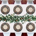 thumbnail image 6 of Lattice Stripe Round Placemat Set of 1, Non-Slip Heat Resistant & Waterproof Plate Pads for Dinner Table Table Placemats, 15.4 in Home Decor, 6 of 6